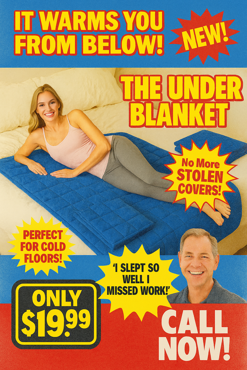The Under Blanket — classic 90s infomercial poster